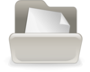 Wide Open White Folder Clip Art